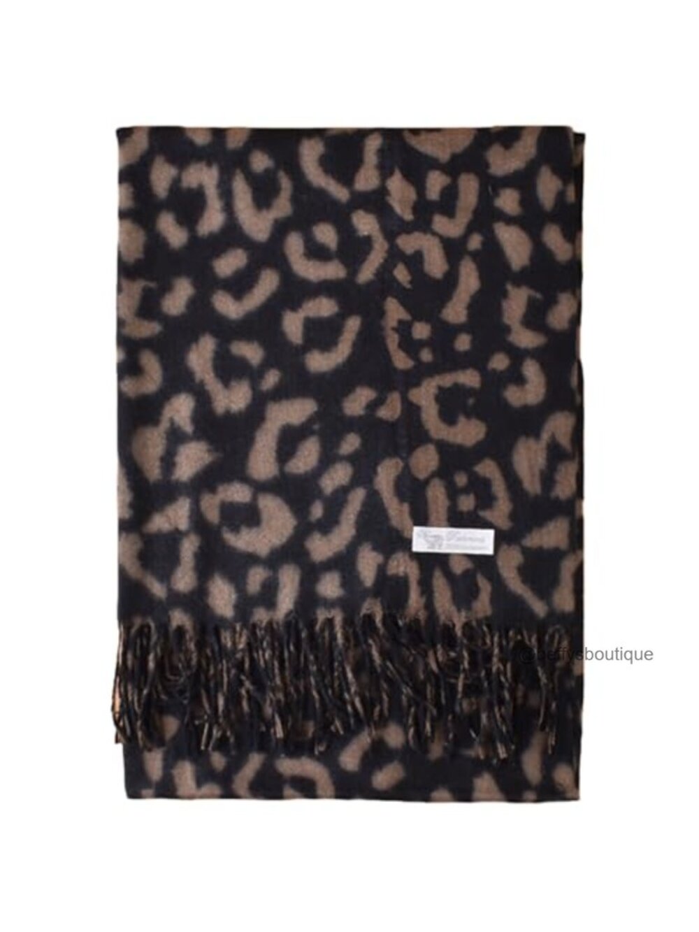 Leopard Cheetah Print Fringe Scarf Pashmina Shawl Wrap Women Winter Warm